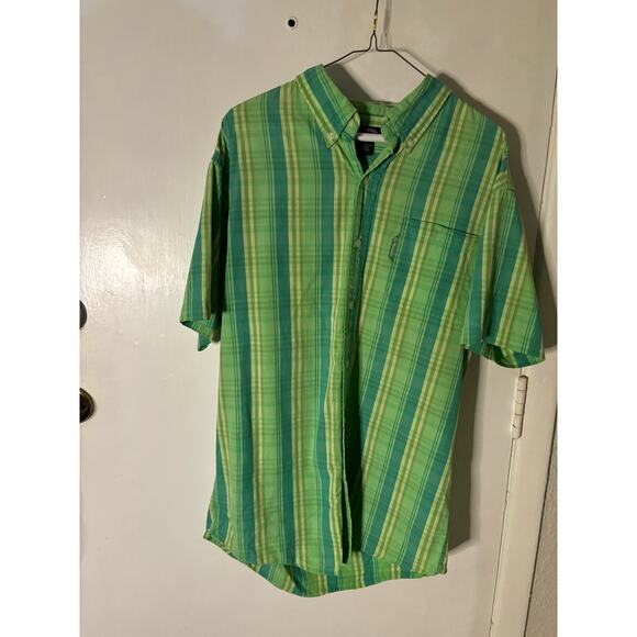U.S. Polo ASSN Green Plaid Short Sleeve Shirt L Classic Preppy Grandpa Prints - Picture 3 of 9